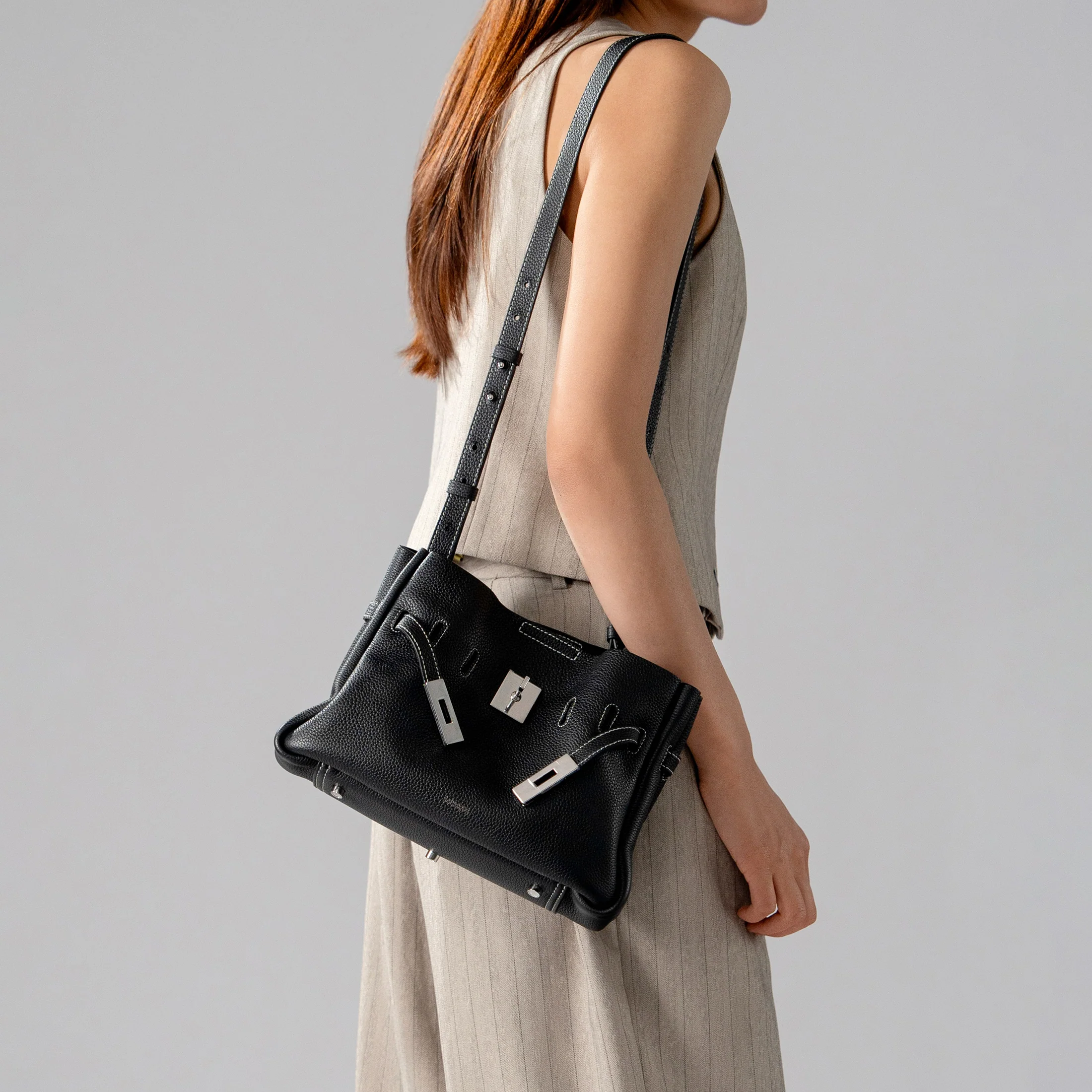 SAOIRSE Belt Soft Structural Shoulder Tote Mini - Image 9