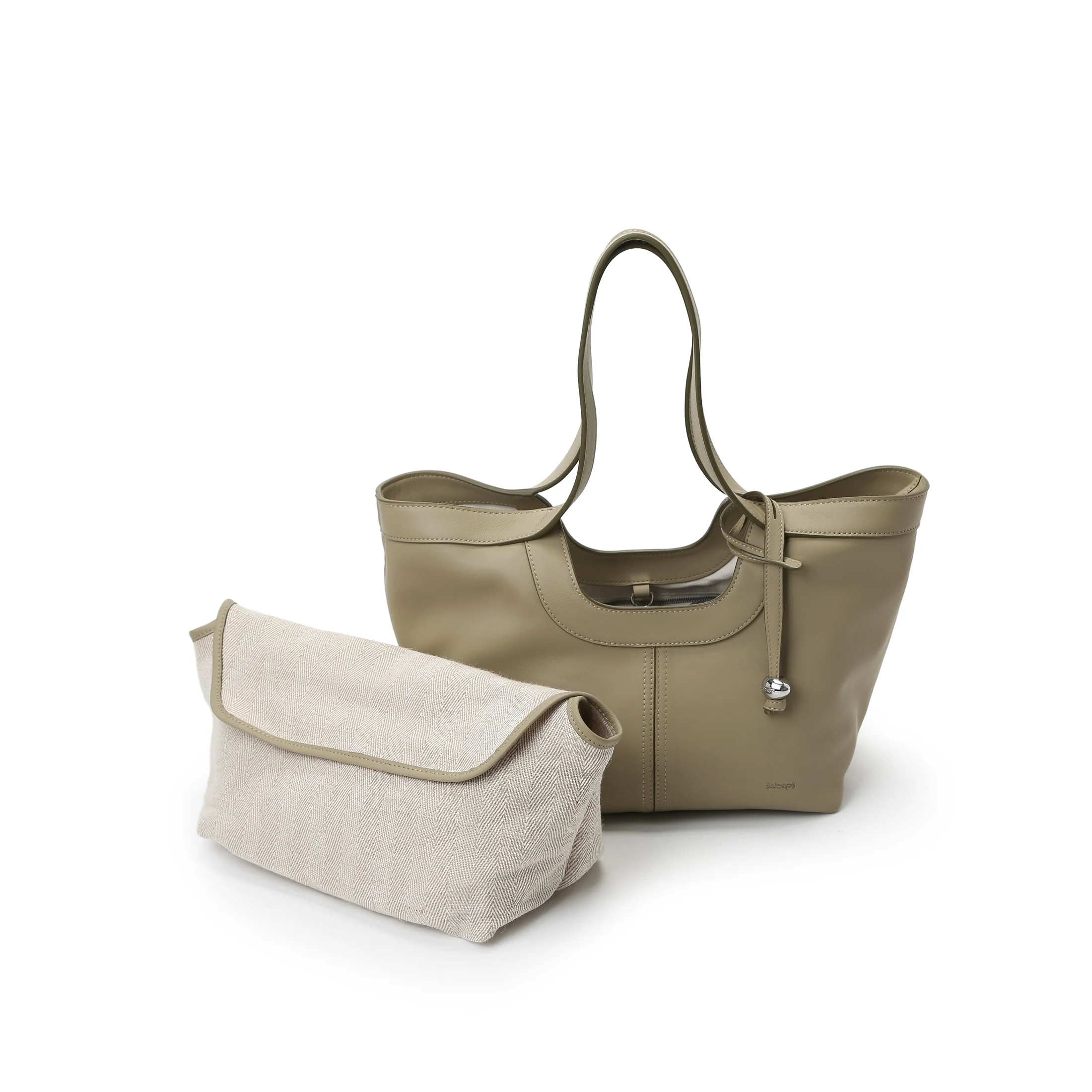 Scoop Top Basket Tote Bag - Image 7